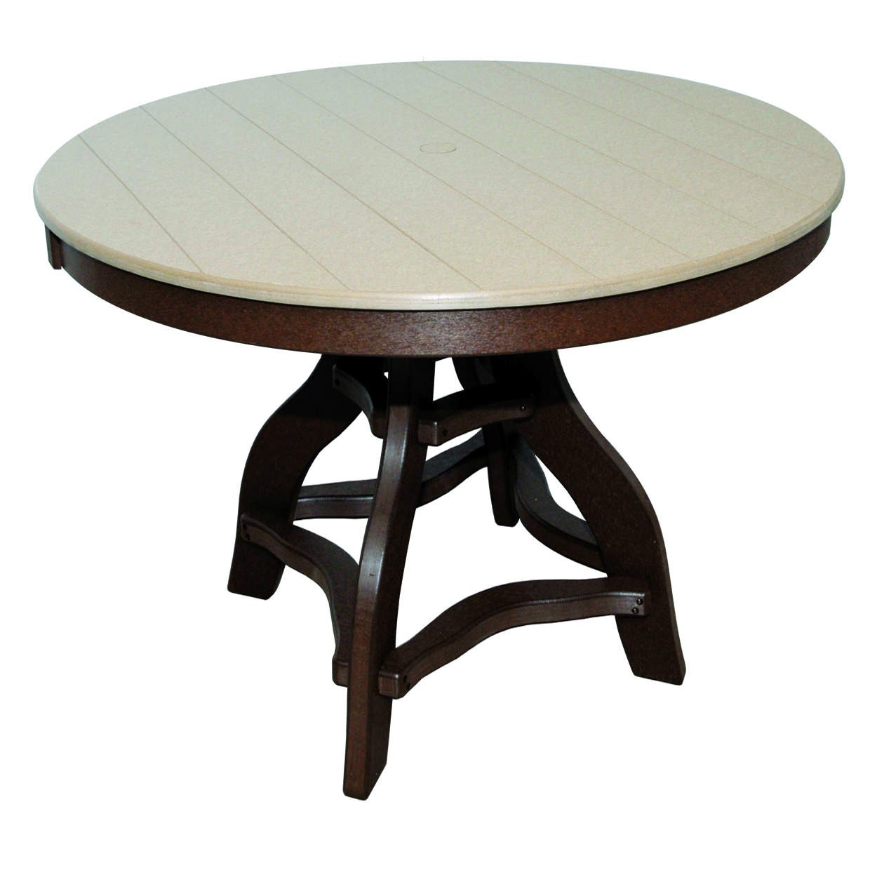 Amish Poly 44 in Round Counter Table