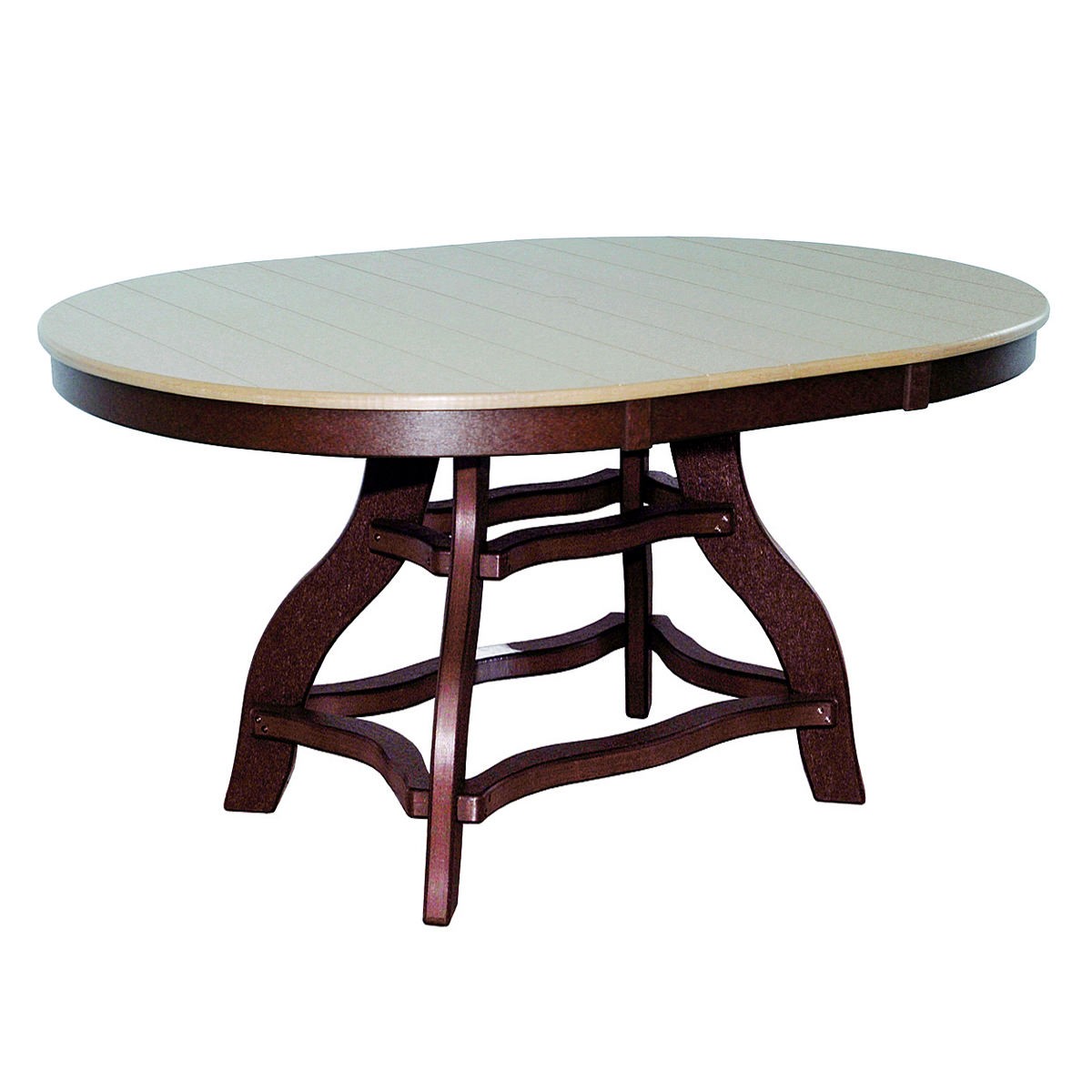 Amish Poly 44 in x 60 in Oval Counter Table