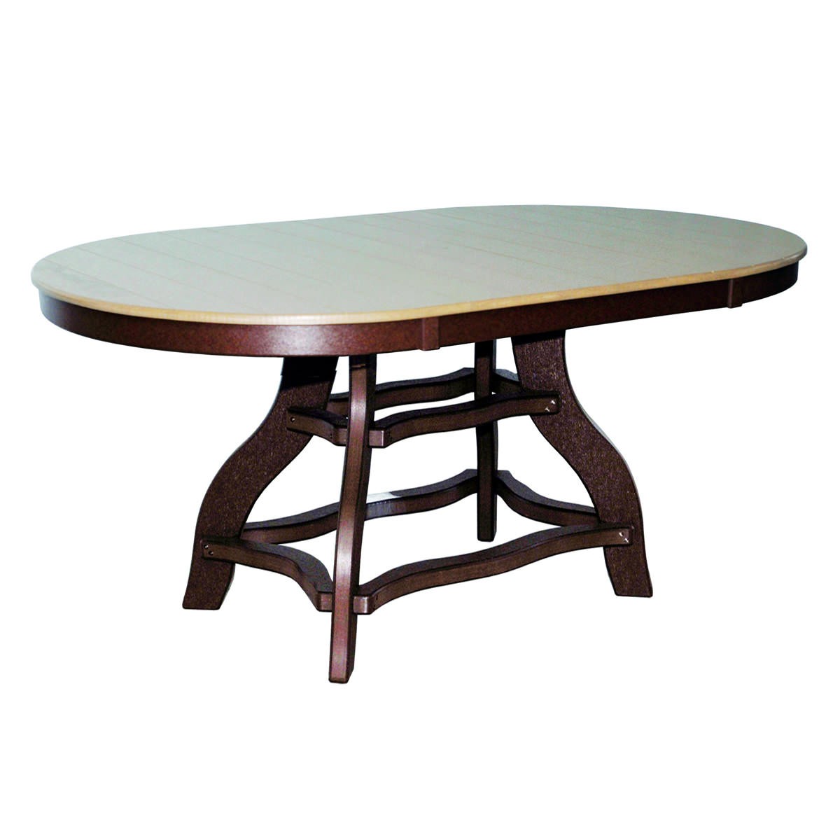 Amish Poly 44 in x 84 in Oval Counter Table