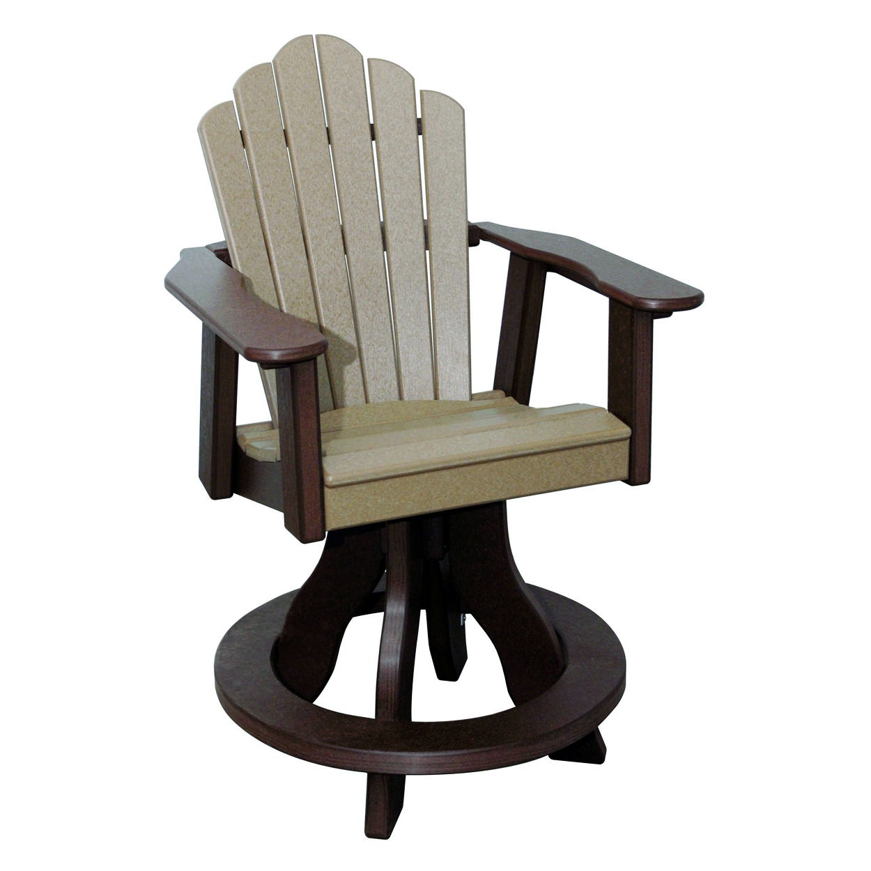 Amish Poly Snuggle-Back Swivel Counter Chair - Sold in Pairs