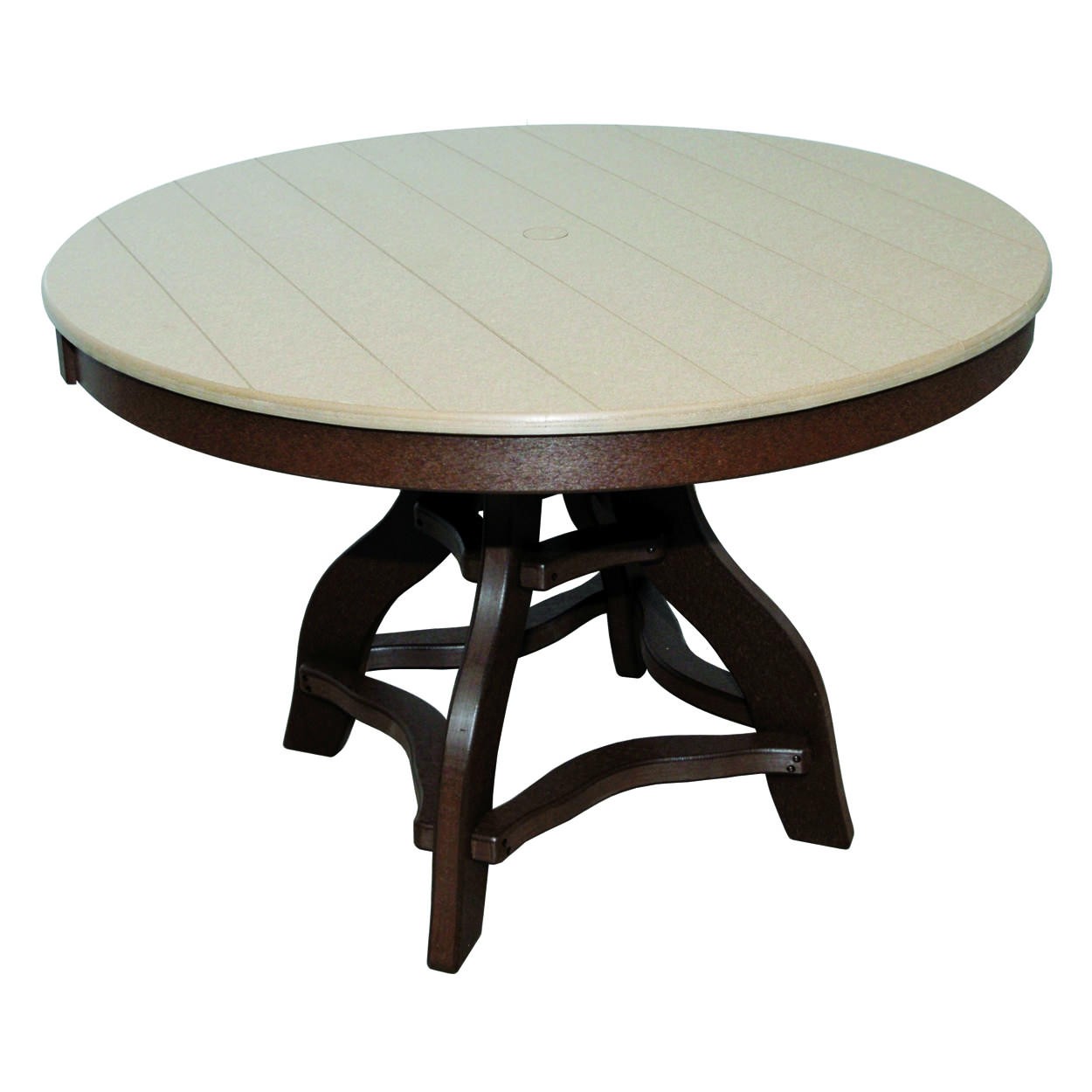 Amish Poly 44 in Round Dining Table