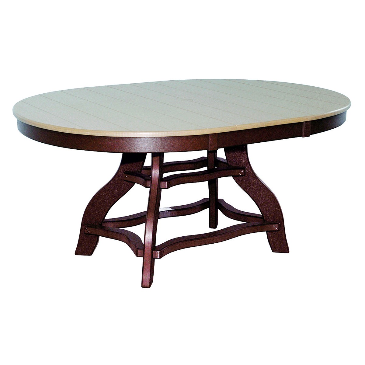 Amish Poly 44 in x 60 in Oval Dining Table