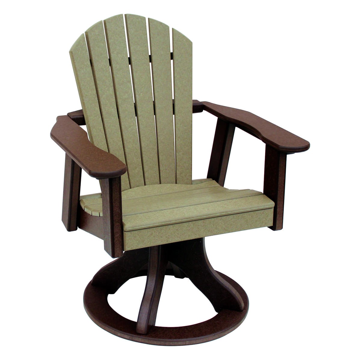 Amish Poly Comfy-Back Swivel Dining Chair - Sold in Pairs
