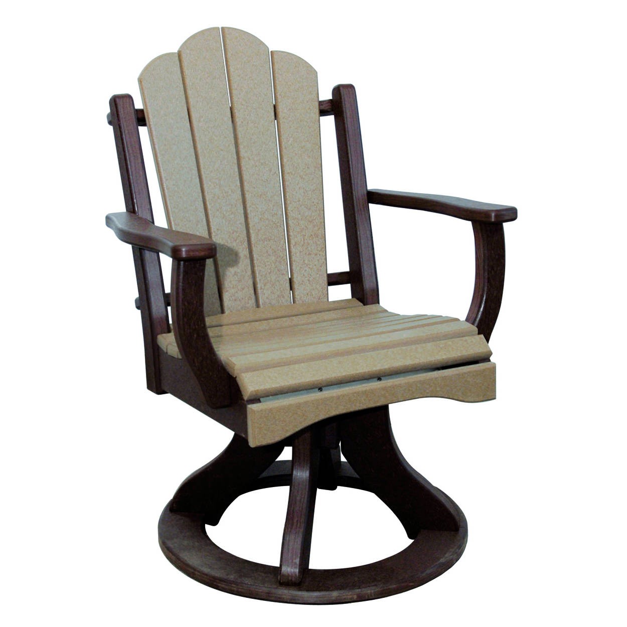 Amish Poly Daisy Dining Swivel Arm Chair - Sold in Pairs