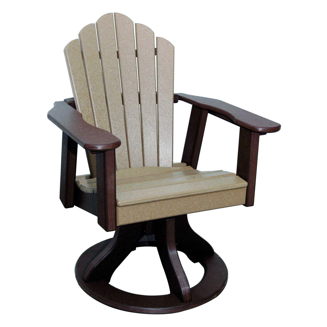 Amish Poly Snuggle-Back Swivel Dining Chair - Sold in Pairs