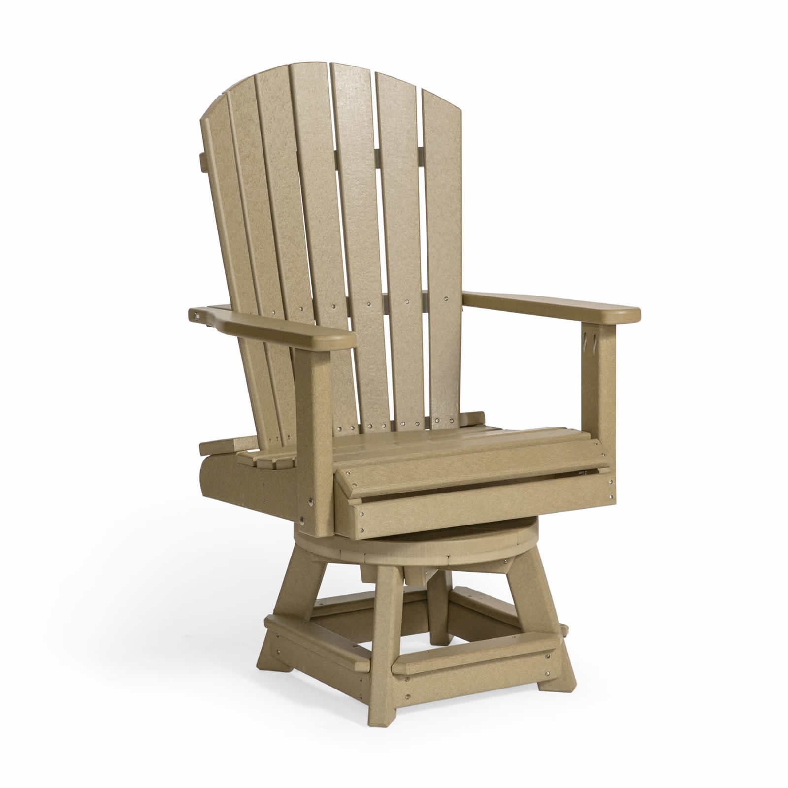 Amish Poly Fan-Back Swivel 9 pc Dining Set