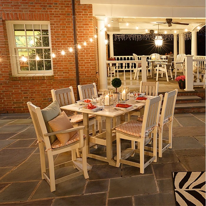 Finch Amish Poly 7 pc Keystone Counter Dining Set