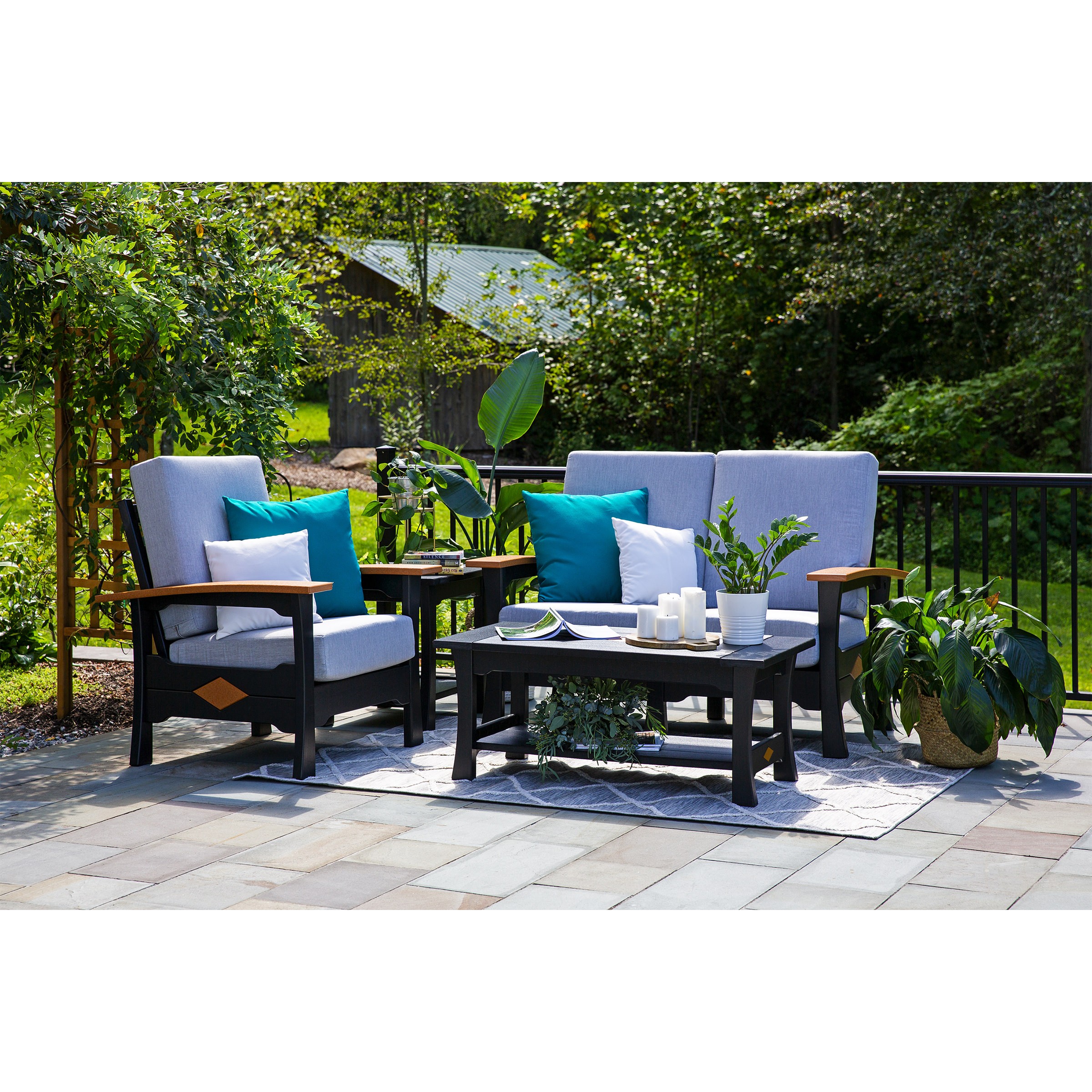 Amish Poly Mission Deep Seating 4 pc Seating Set