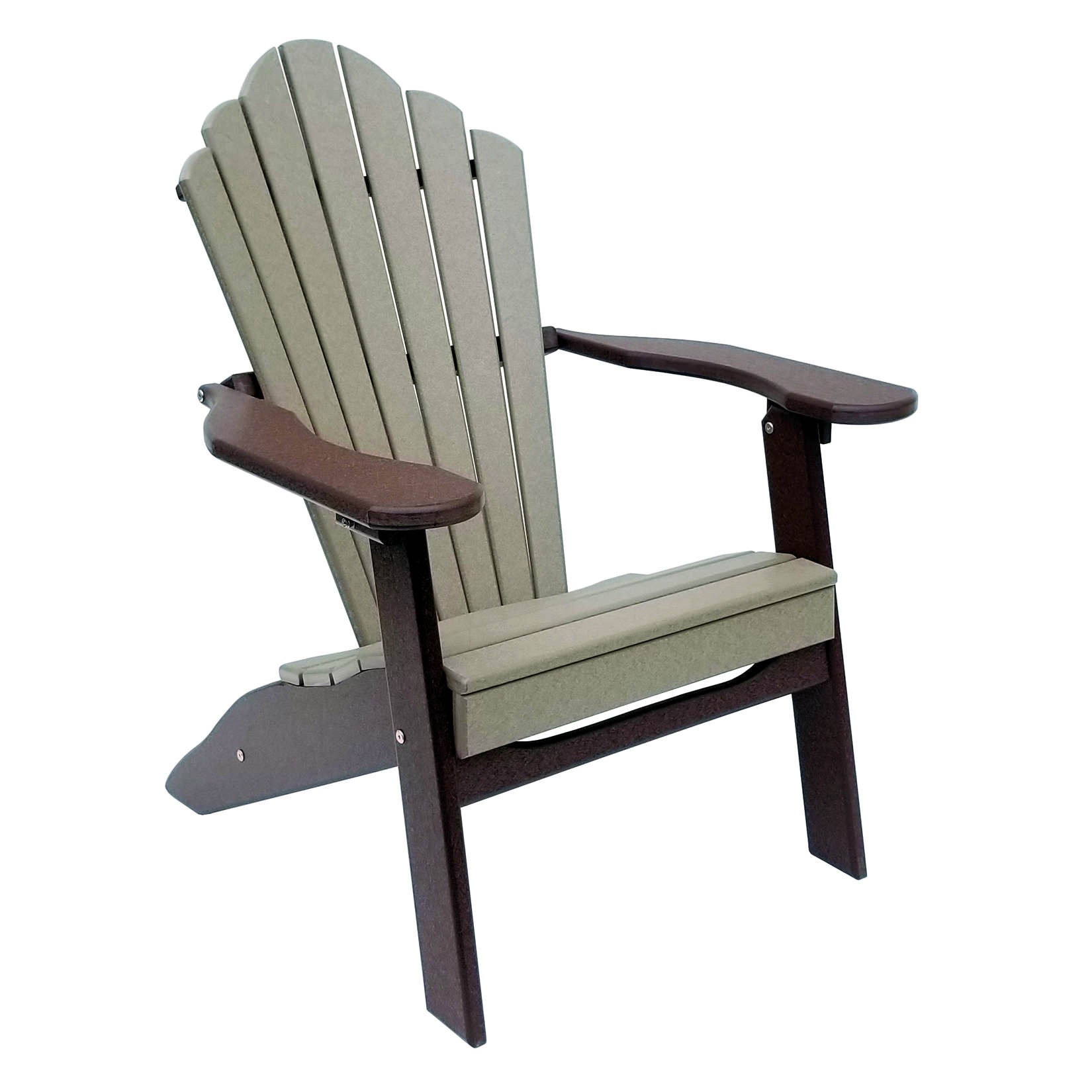 Amish Poly Snuggle-Back Folding Adirondack Chair - Sold in Pairs