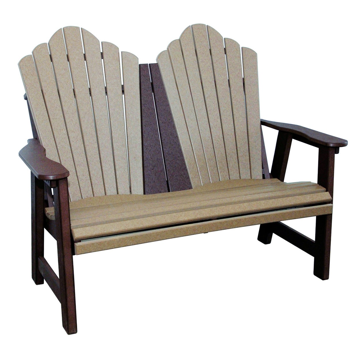 Amish Poly Snuggle-Back Garden Bench
