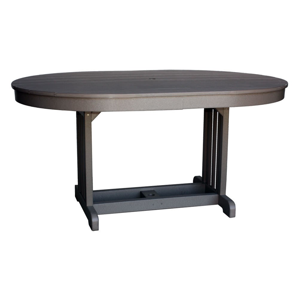 Amish Poly 44x 62 Oval Dining Height Table