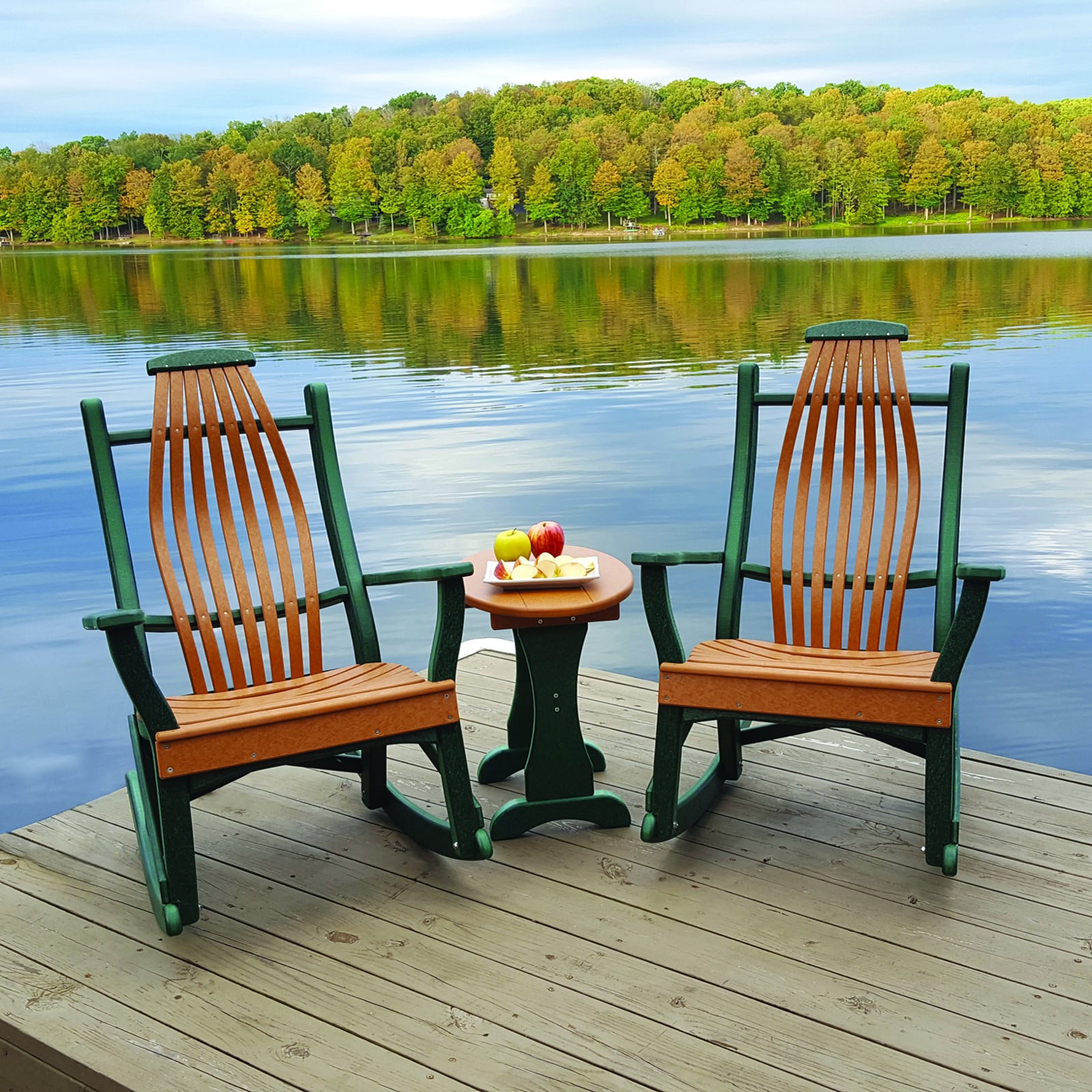 Amish Poly Woodland Rocker Set