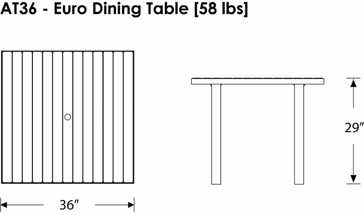POLYWOOD® Euro Cafe Dining Set
