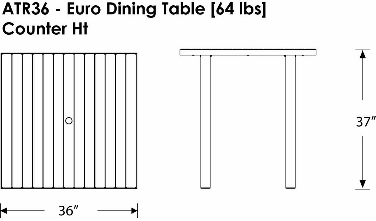 POLYWOOD® Euro 3 Pc. Counter Set