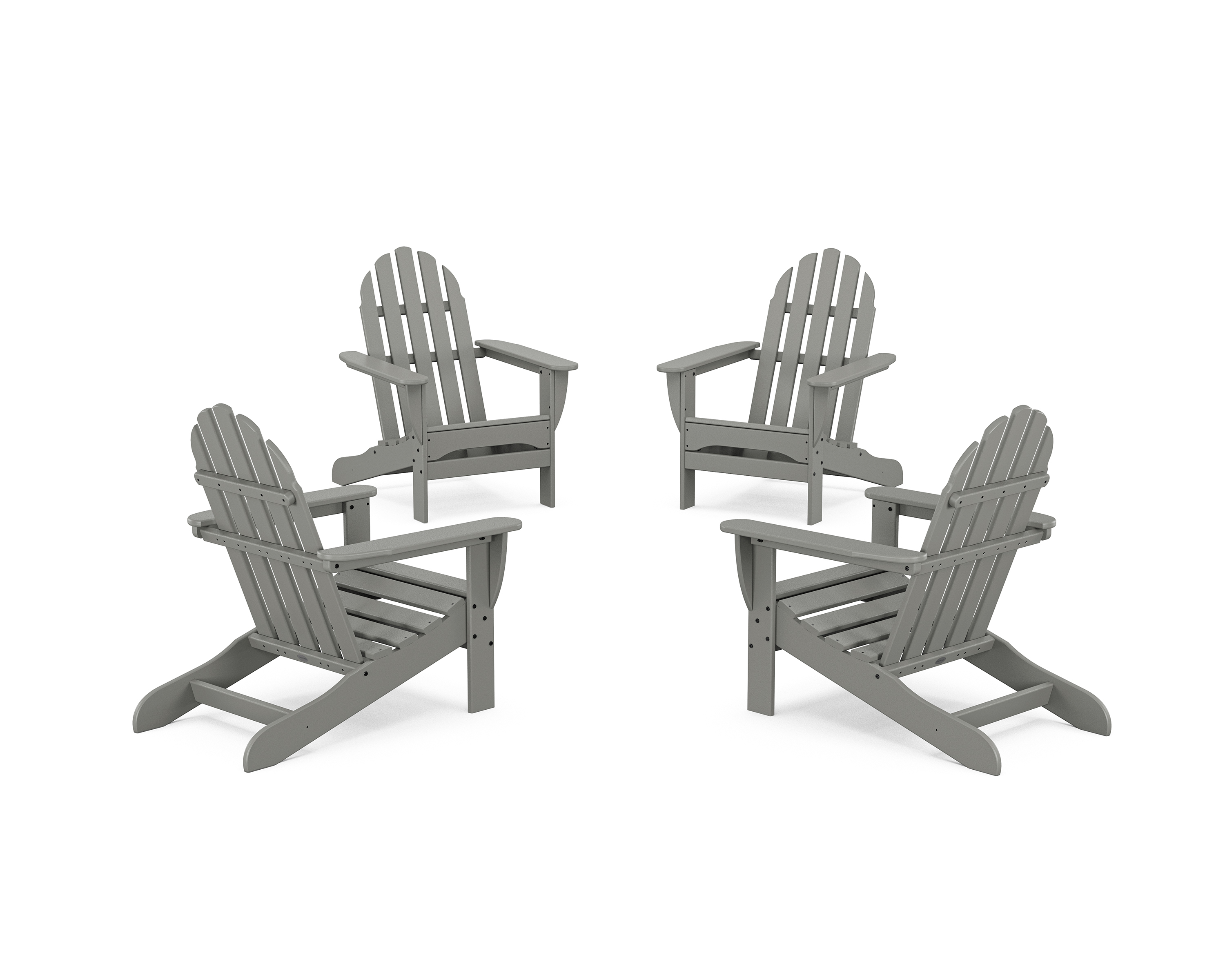 POLYWOOD 4-Piece Classic Adirondack Conversation Set