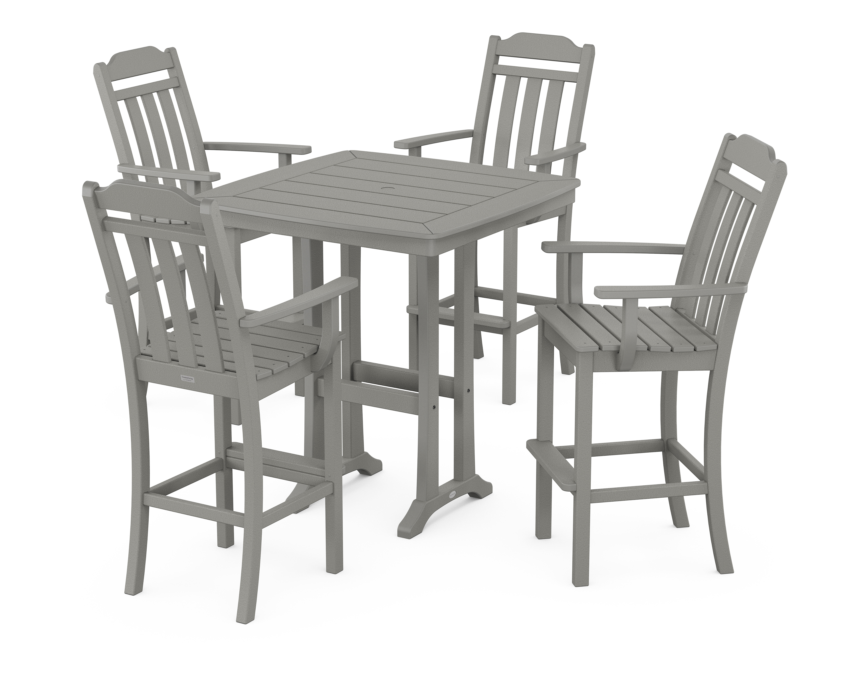 POLYWOOD Cottage 5-Piece Bar Set with Trestle Legs