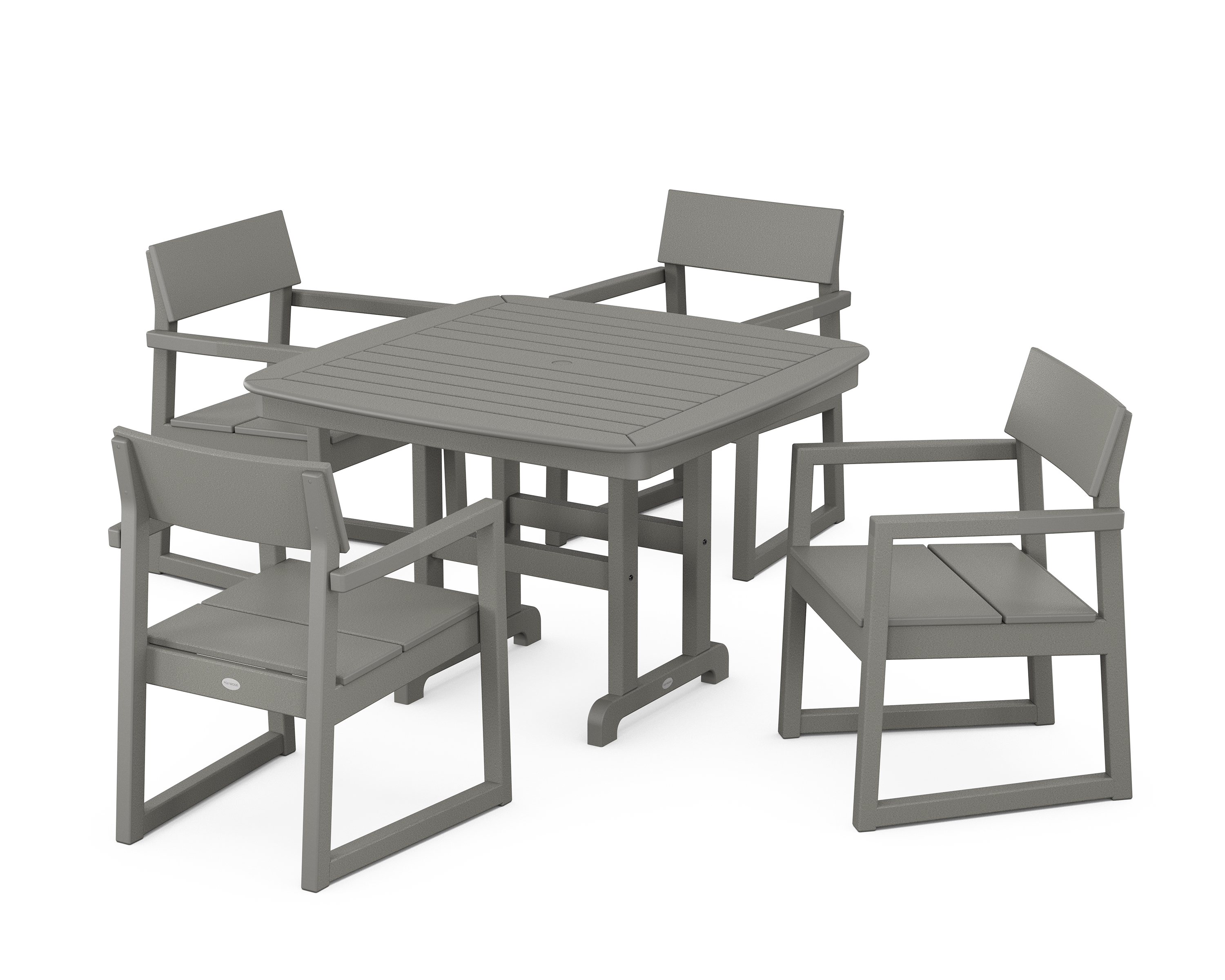 POLYWOOD EDGE 5-Piece Dining Set with Trestle Legs
