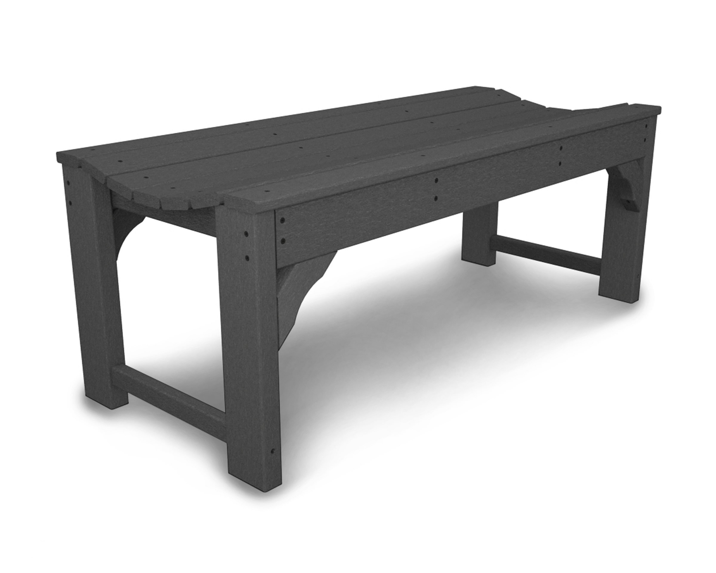 POLYWOOD Traditional Garden 48 In Backless Bench