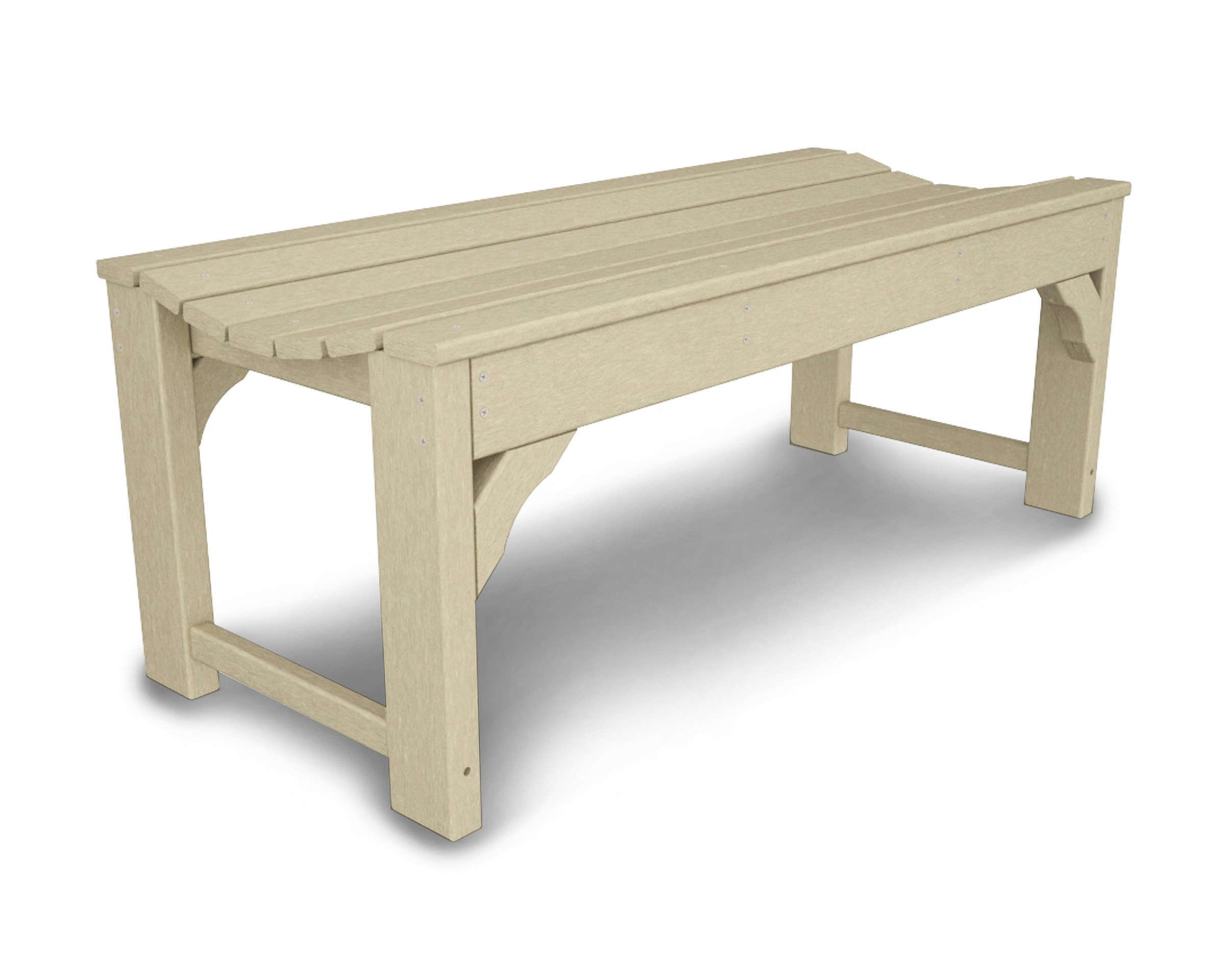 POLYWOOD Traditional Garden 48 In Backless Bench