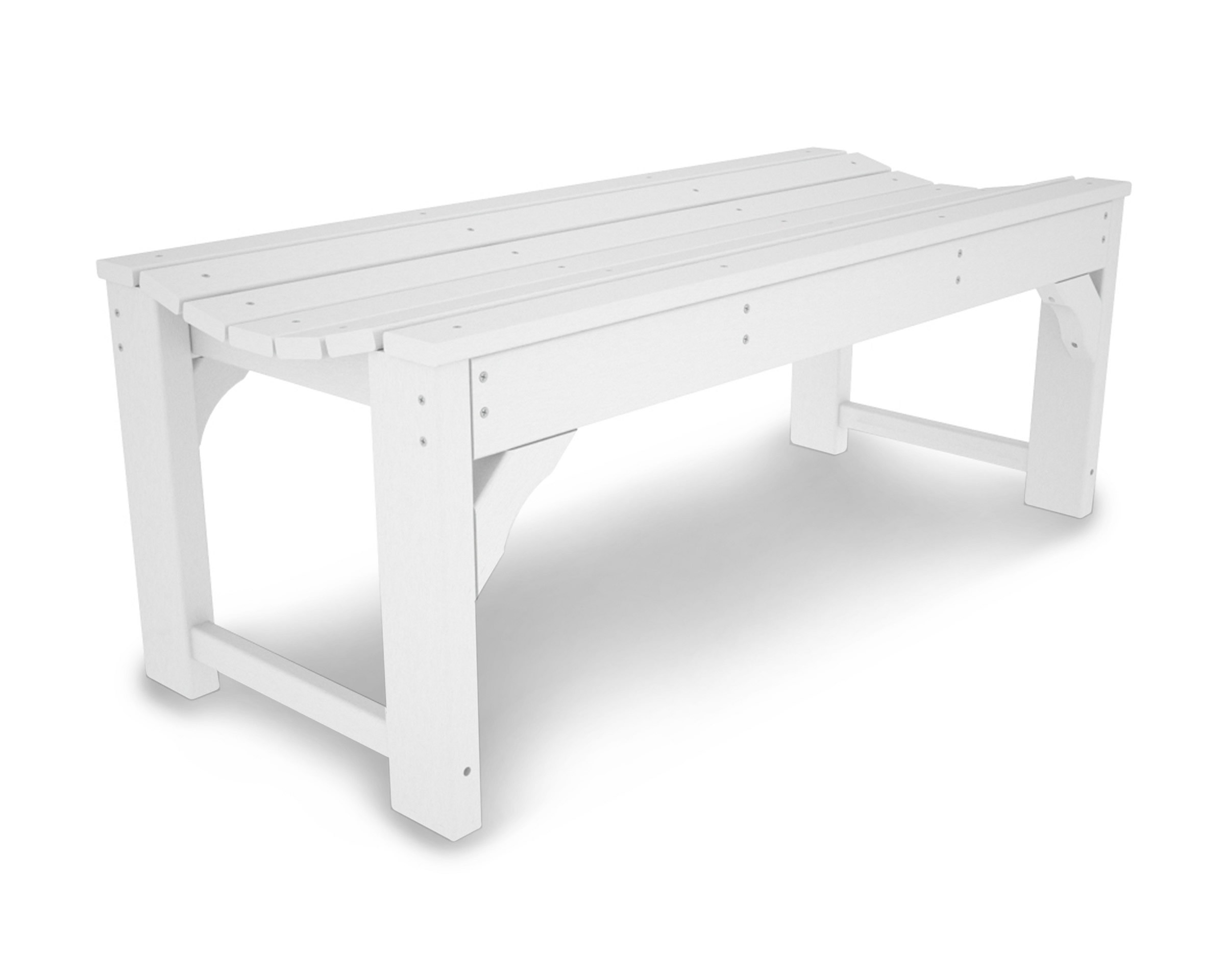 POLYWOOD Traditional Garden 48 In Backless Bench
