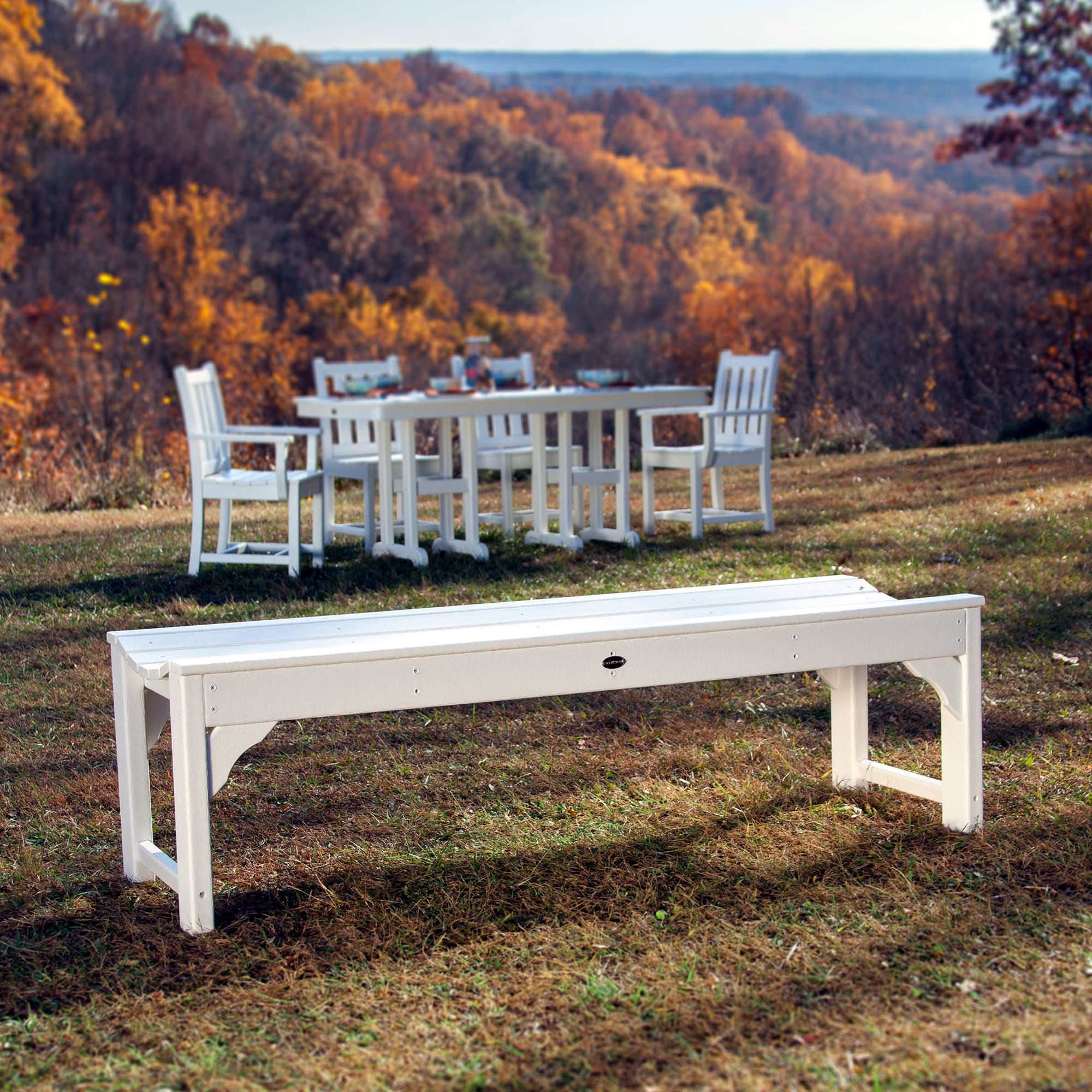 POLYWOOD® Traditional Garden 60in Backless Bench