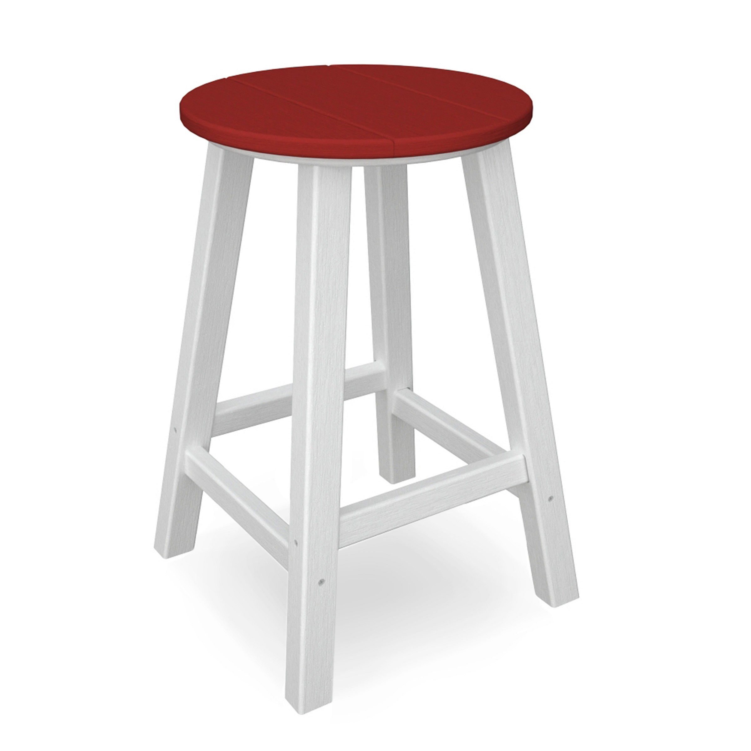 POLYWOOD Contempo 24 Round Bar Stool (Sold in Pairs)