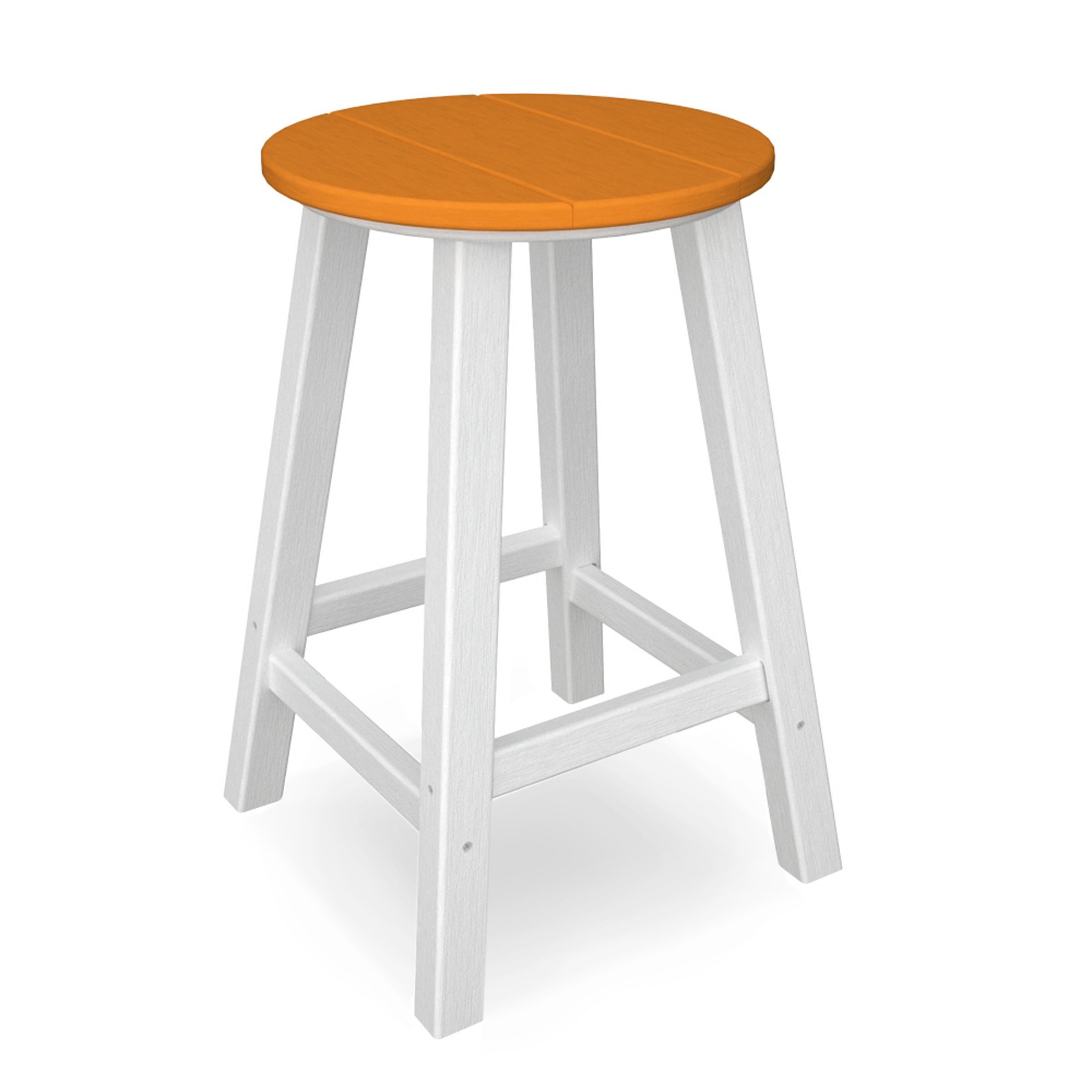 POLYWOOD Contempo 24 Round Bar Stool (Sold in Pairs)