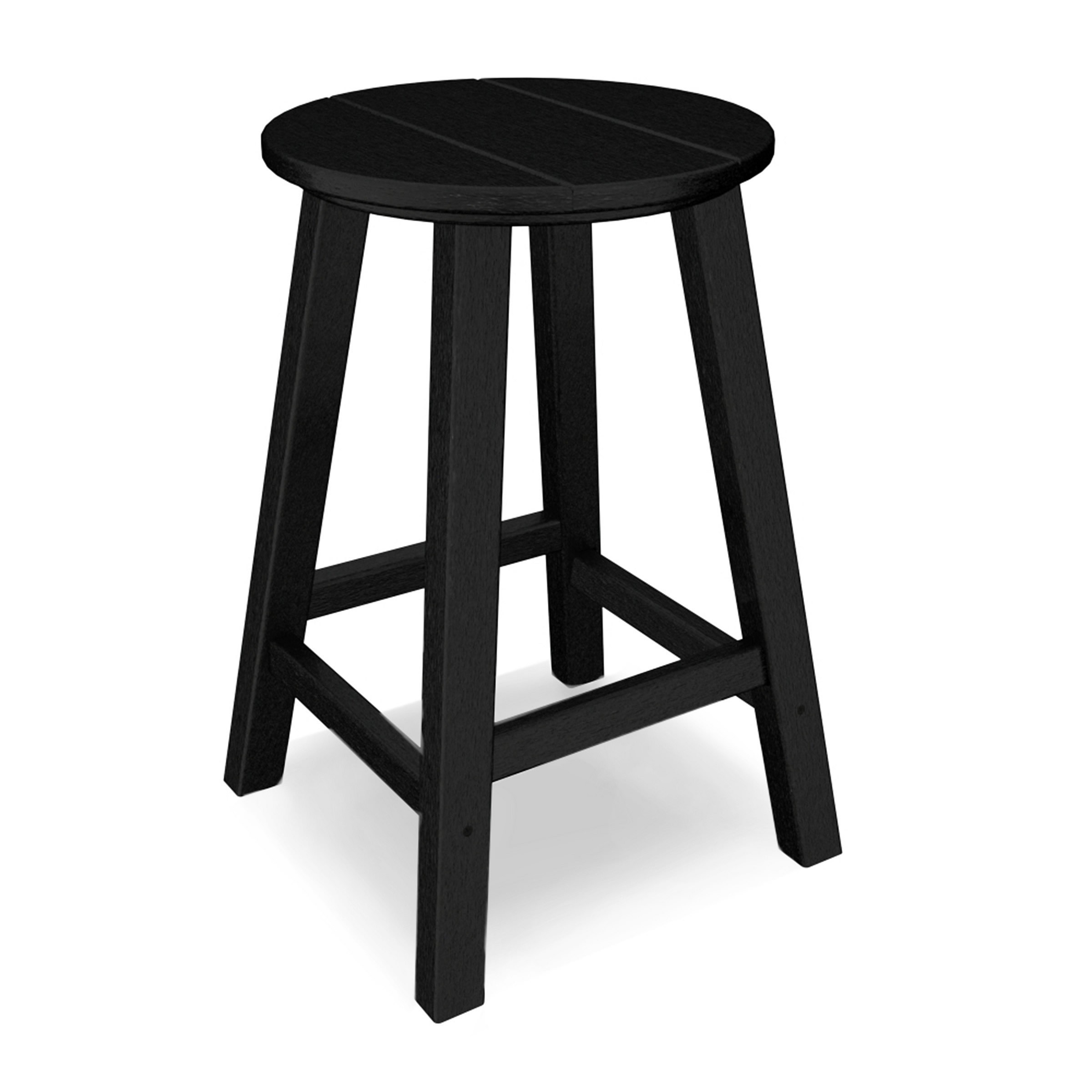 POLYWOOD Traditional 24 In Round Bar Stool (Sold in Pairs)