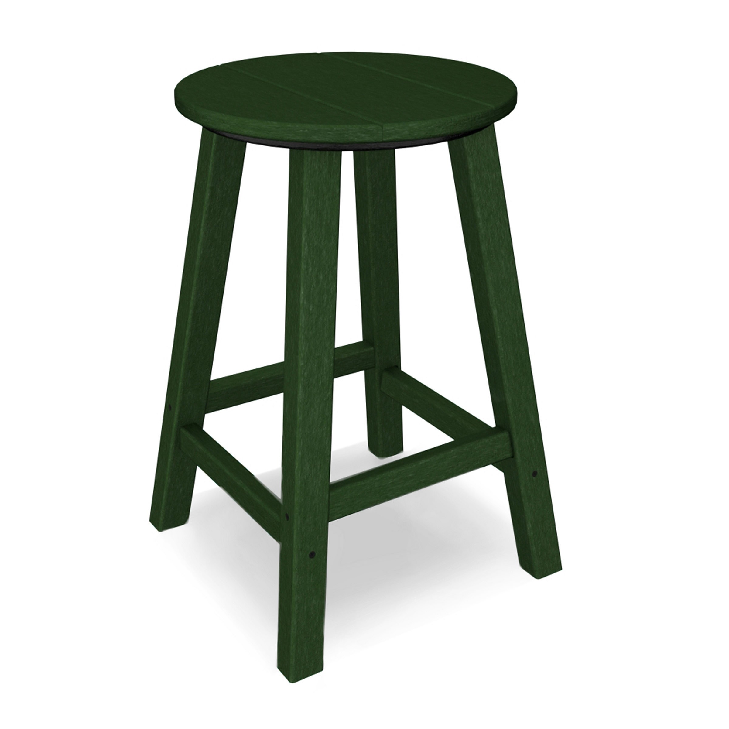 POLYWOOD Traditional 24 In Round Bar Stool (Sold in Pairs)