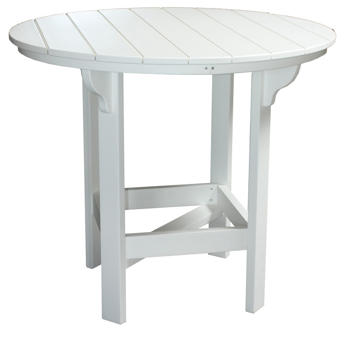Amish Poly 48in Round Bar Table