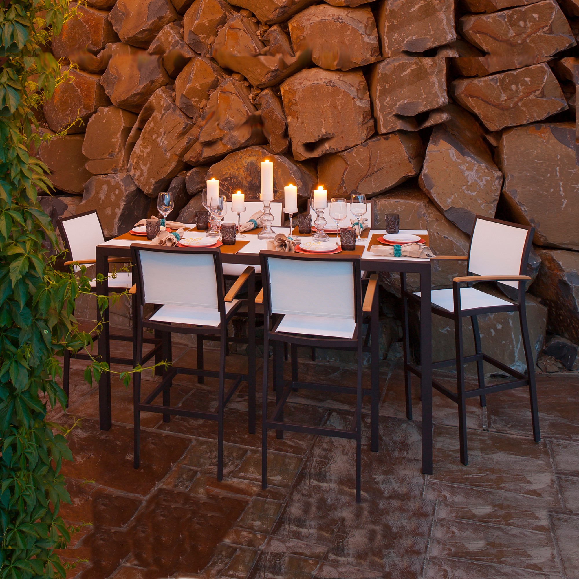 POLYWOOD Bayline-MOD 7 Piece Bar Set