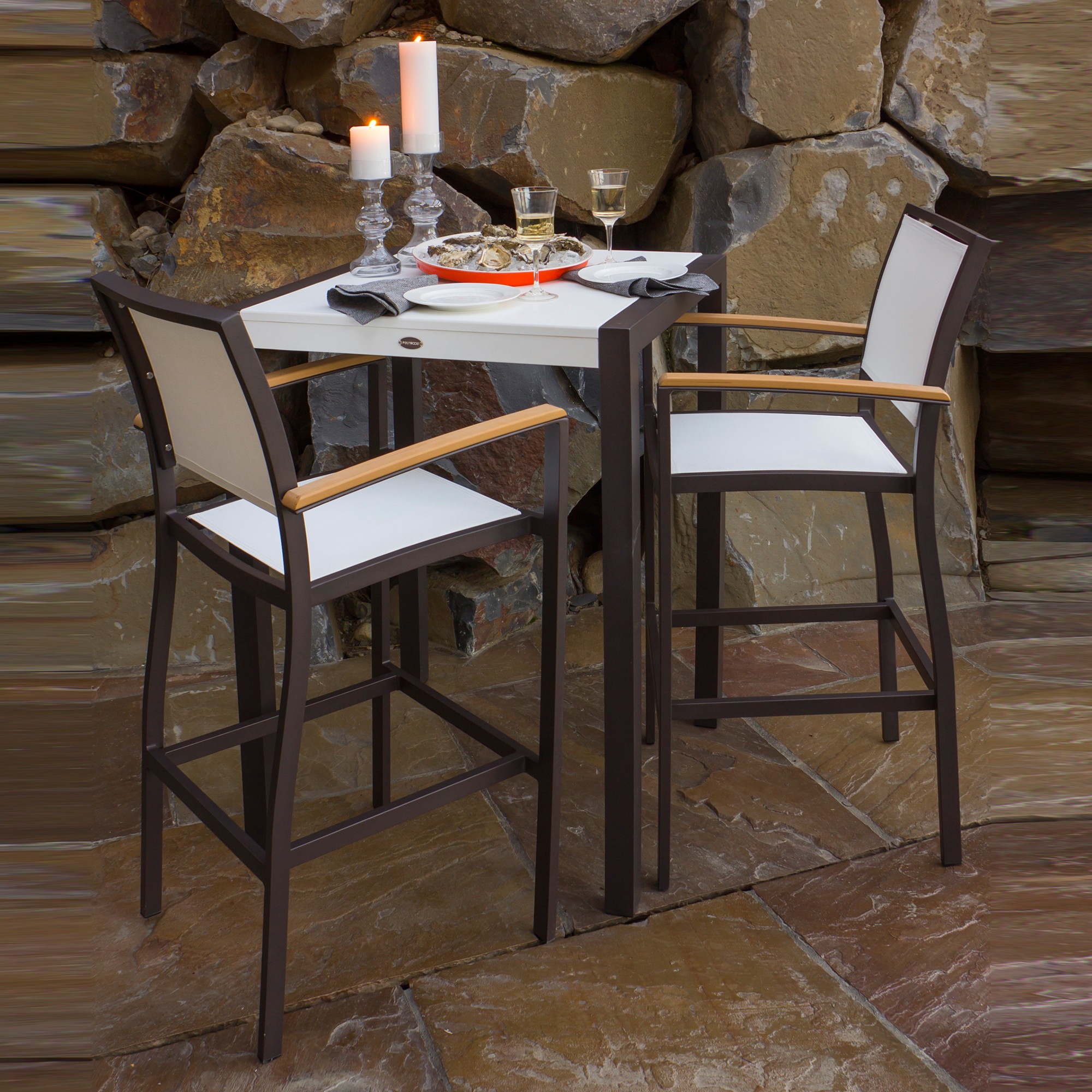 POLYWOOD Bayline 3 Piece Bar Set