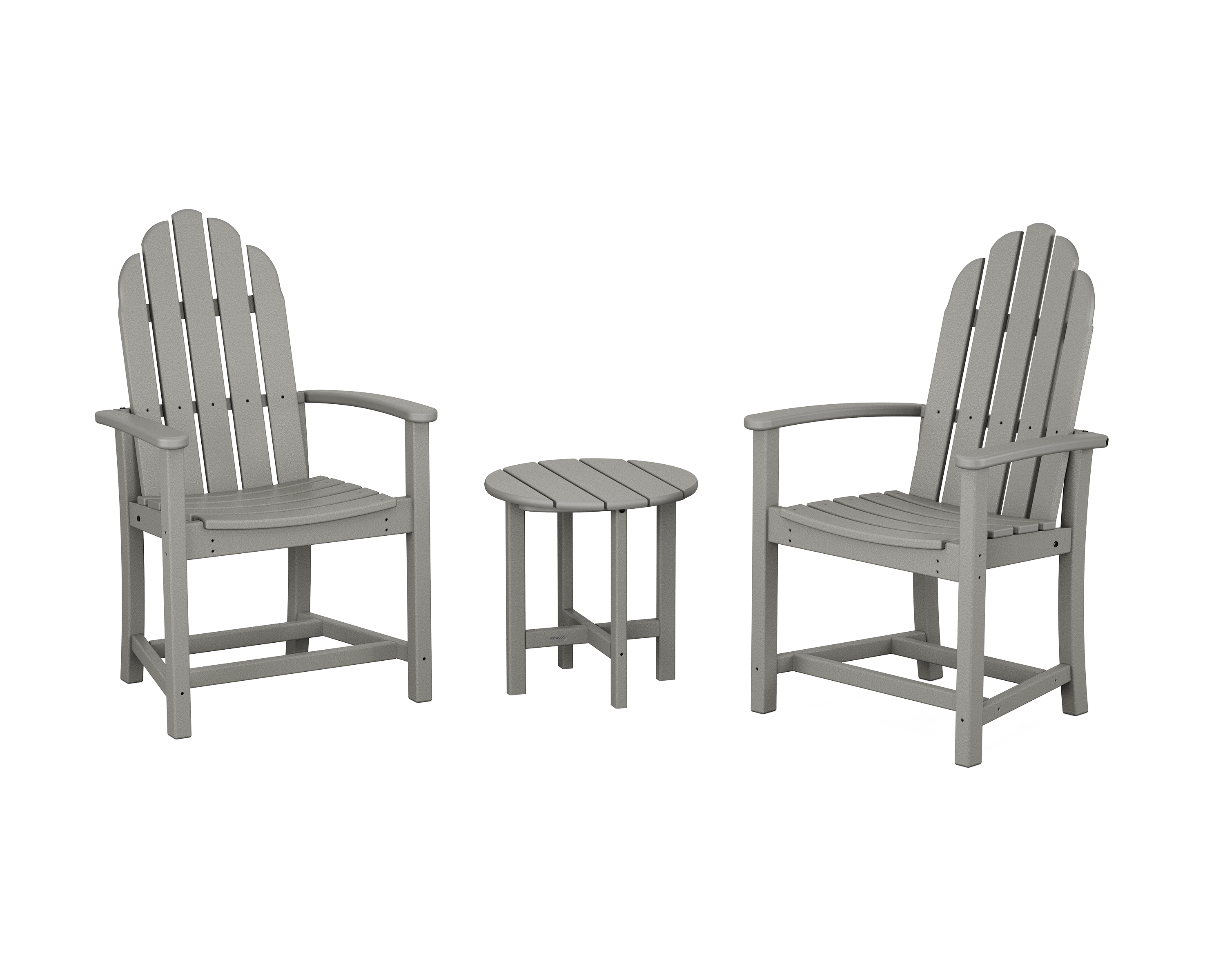POLYWOOD Classic 3-Piece Upright Adirondack Chair Set
