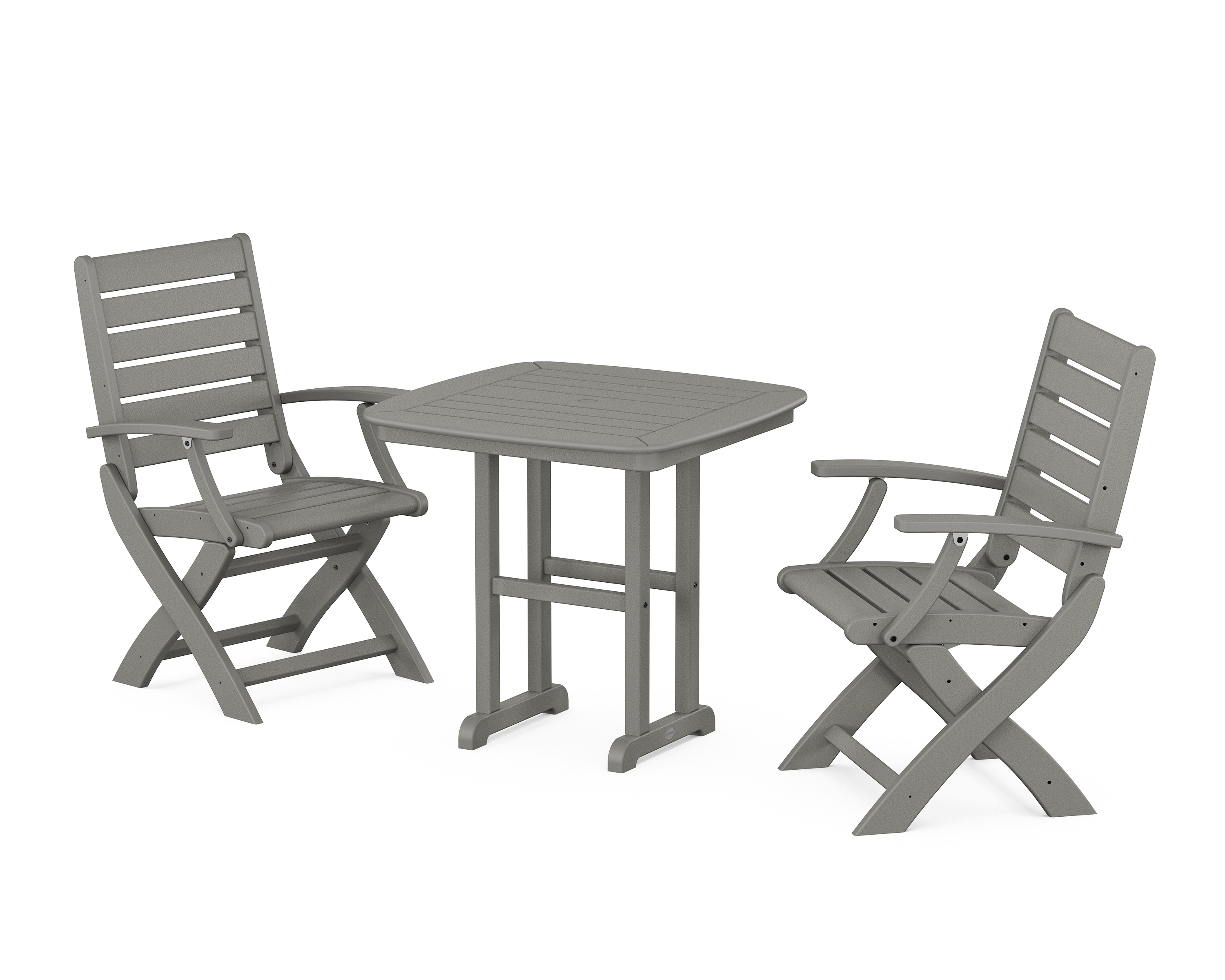 POLYWOOD Signature Folding Chair 3-Piece Dining Set