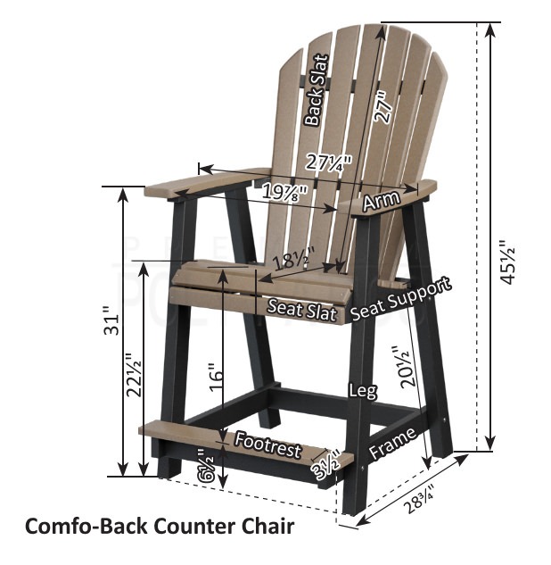 Berlin Gardens Elite Comfo-Back Counter Chair