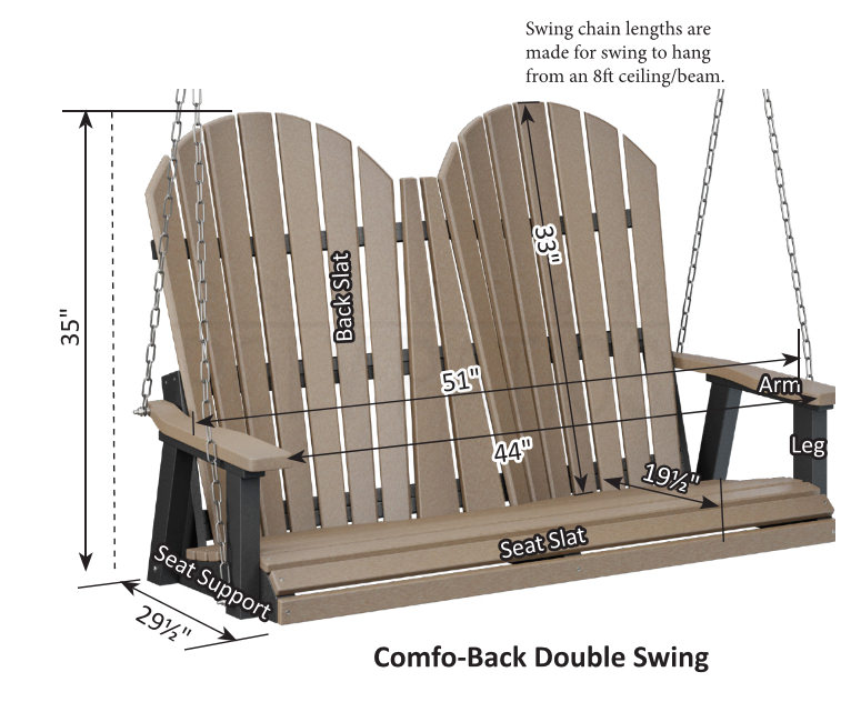 Berlin Gardens Comfo-Back 4' Swing
