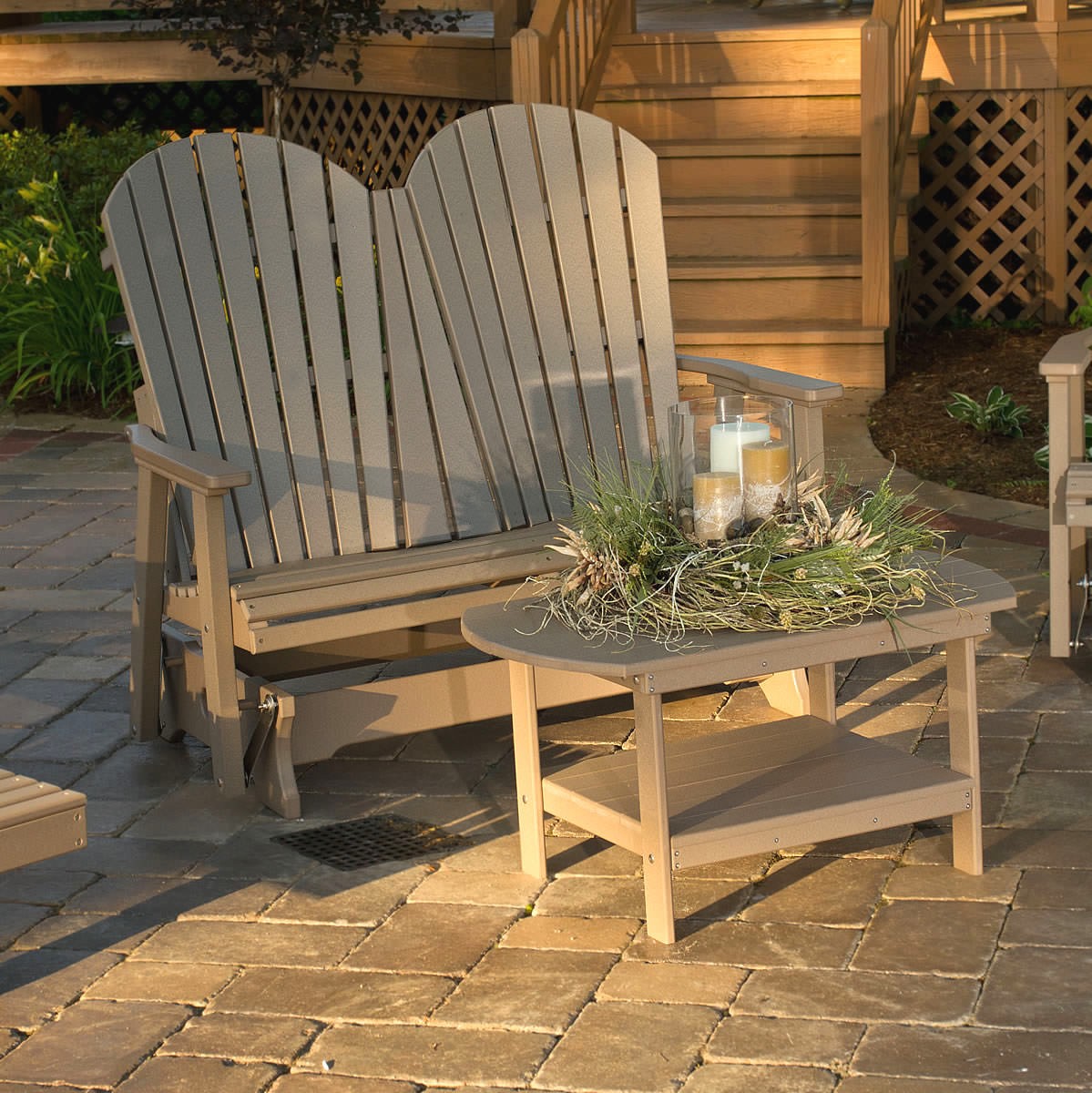 Berlin Gardens Comfo-Back 4 ft Poly Glider