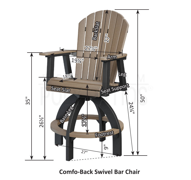 Berlin Gardens Elite Comfo-Back Swivel Bar Chair