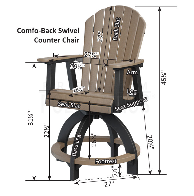 Berlin Gardens Elite Comfo-Back Swivel Counter Chair