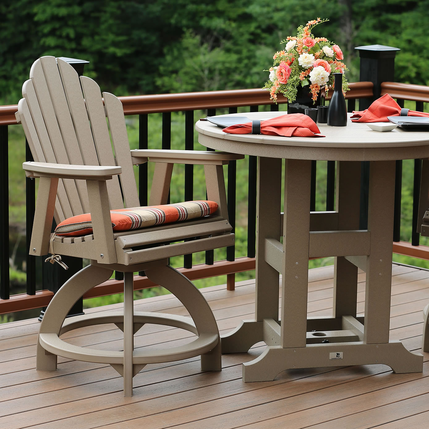 Berlin Gardens Cozi-Back Swivel Counter Chair