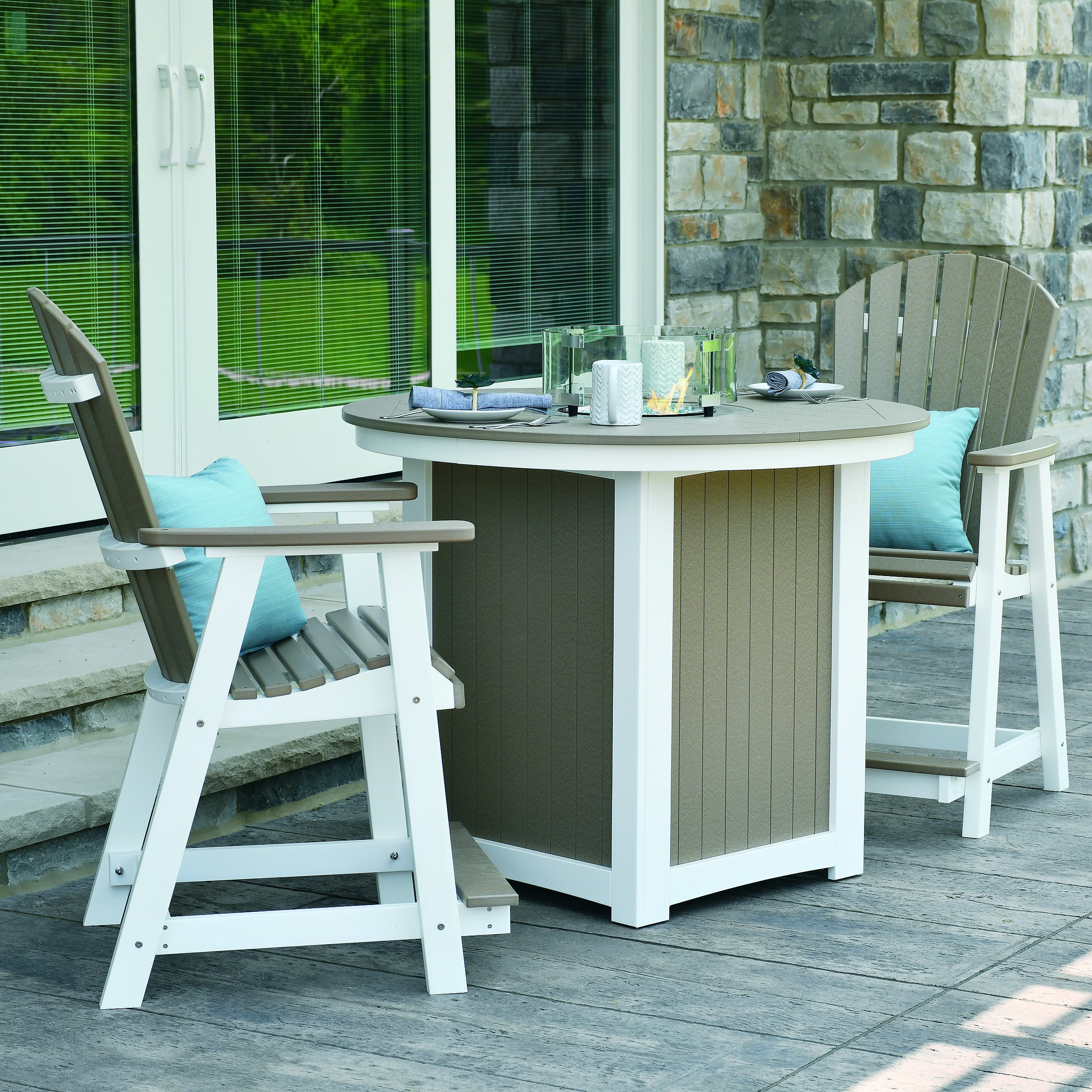 Berlin Gardens Donoma Fire Table Balcony Set