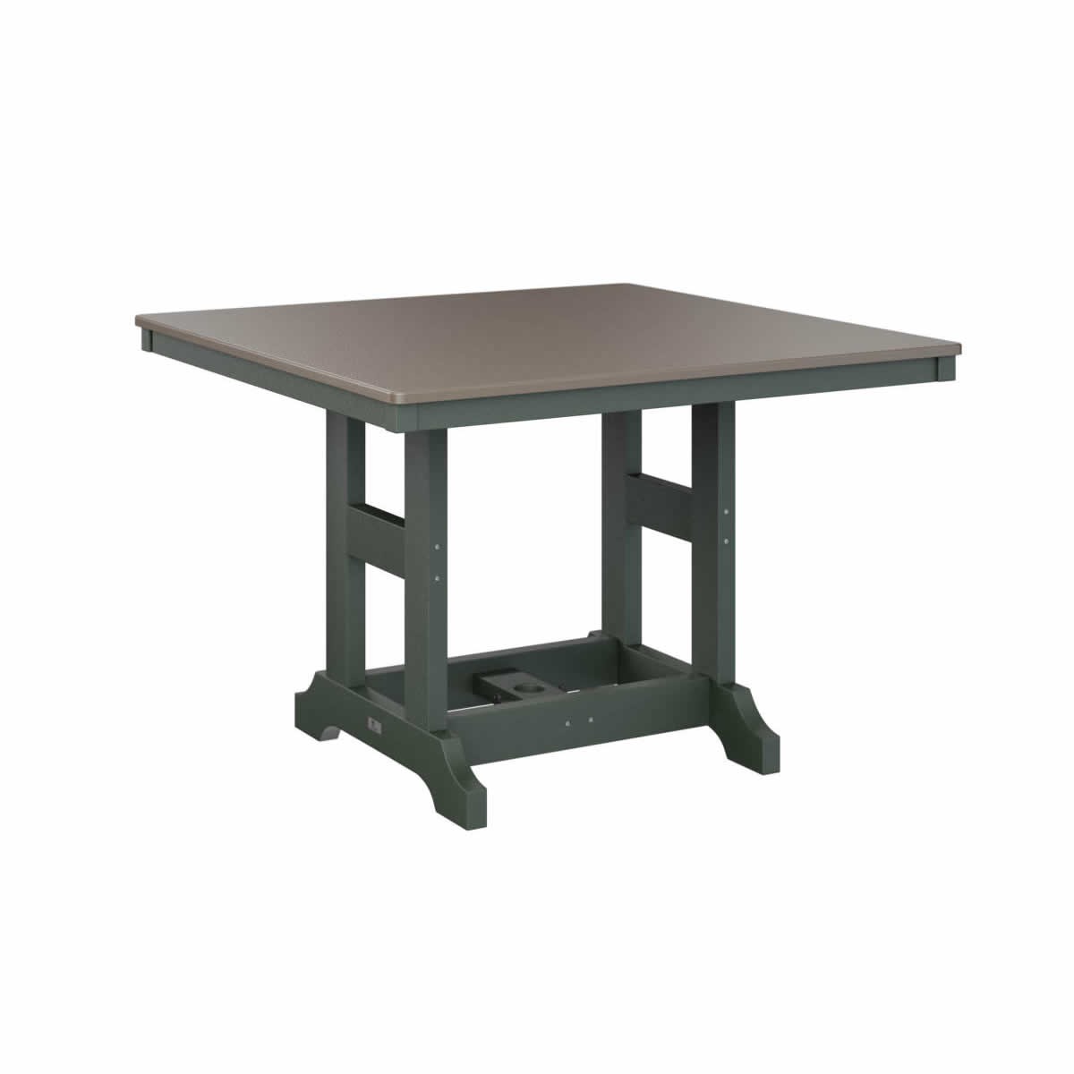 Shown in Hammered Bronze solid top with Green frame.