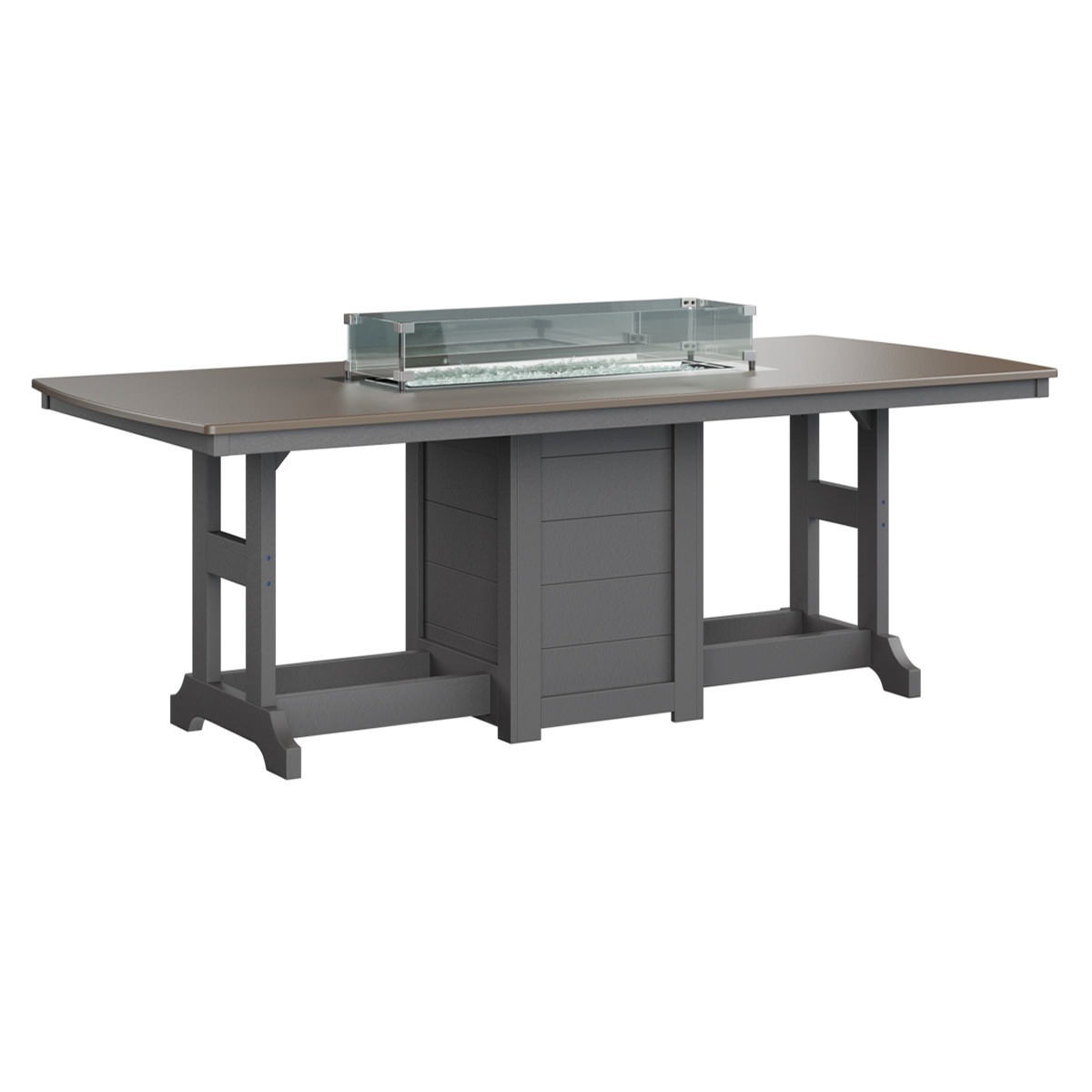 Berlin Gardens Garden Classic Hammered Finish 44 x 96 in Fire Counter Table