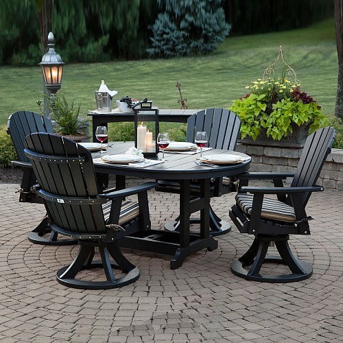 Berlin Gardens Garden Classic Oblong Swivel Dining Set