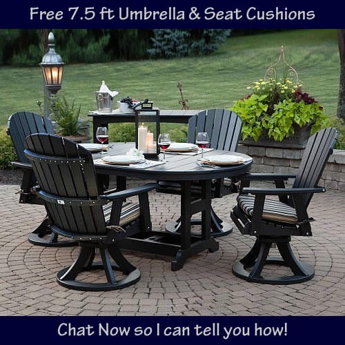 Berlin Gardens Garden Classic Oblong Swivel Dining Set