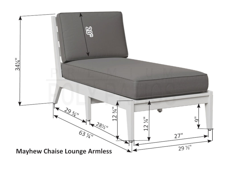Berlin Gardens Mayhew Armless Chaise Lounge