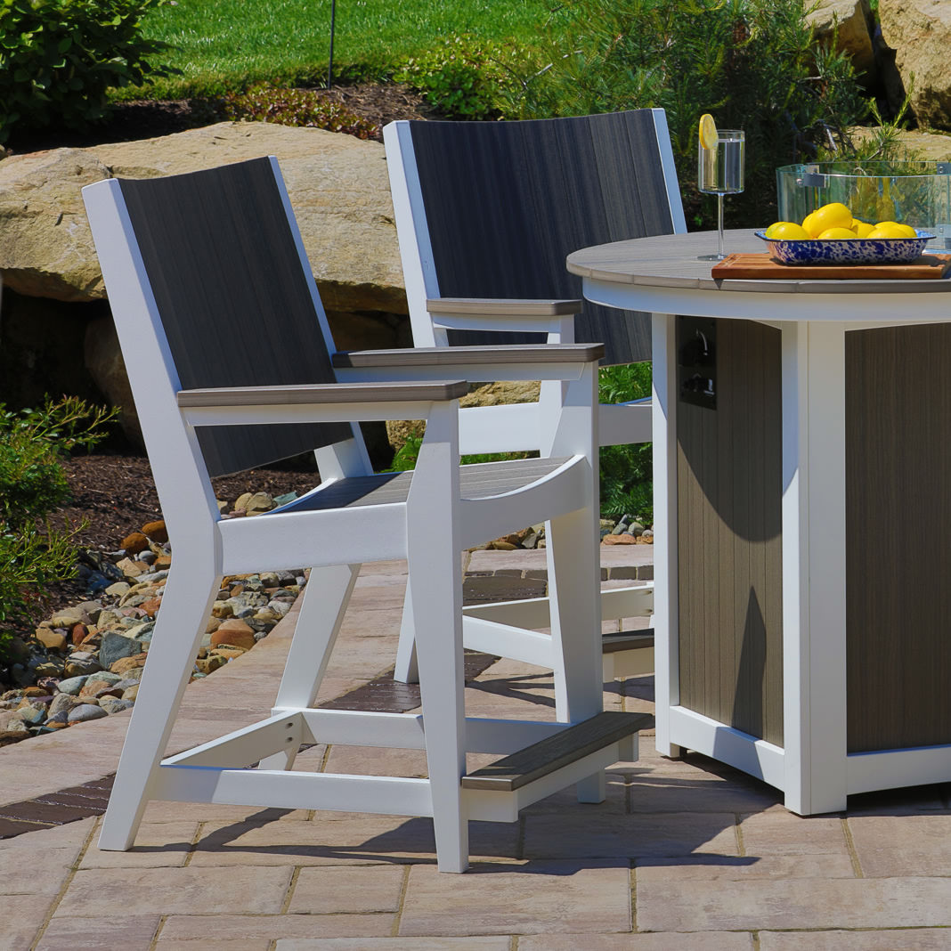 Shown in Coastal Gray on White