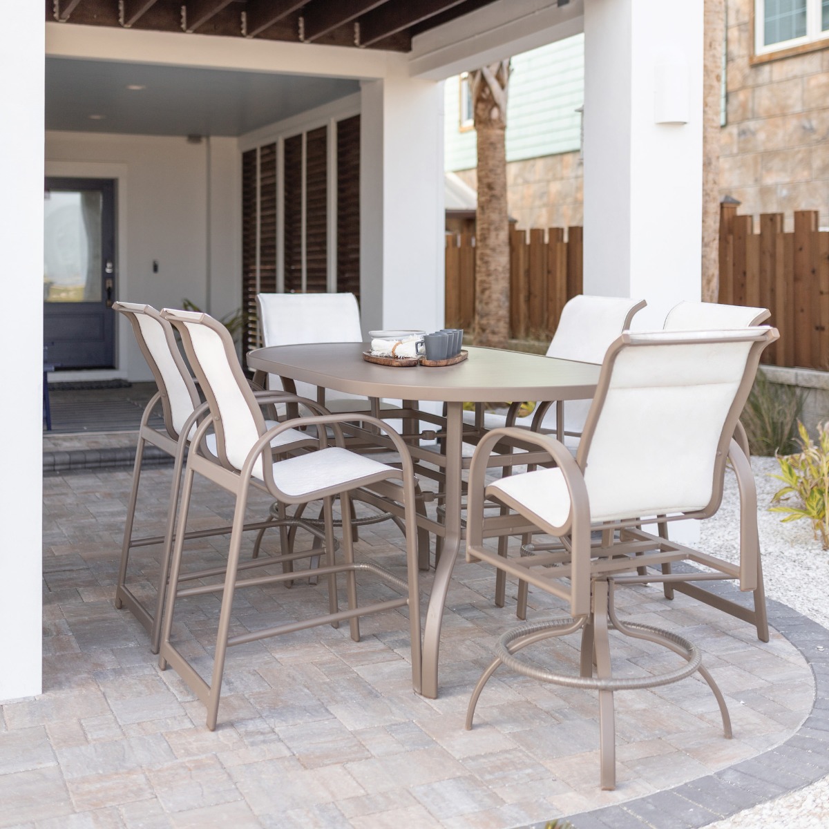 Shown with Murphy Bar Chairs and Murphy Swivel Bar Chairs with padded sling - Chairs sold separately.