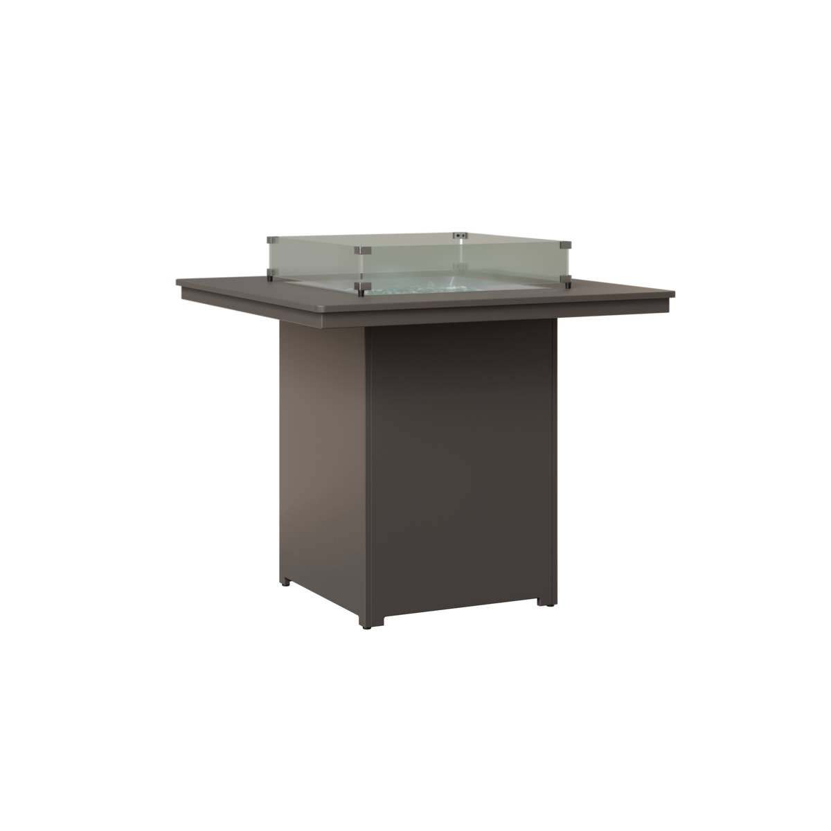 Berlin Gardens Numa Hammered Finish 47 in Square Bar Fire Table