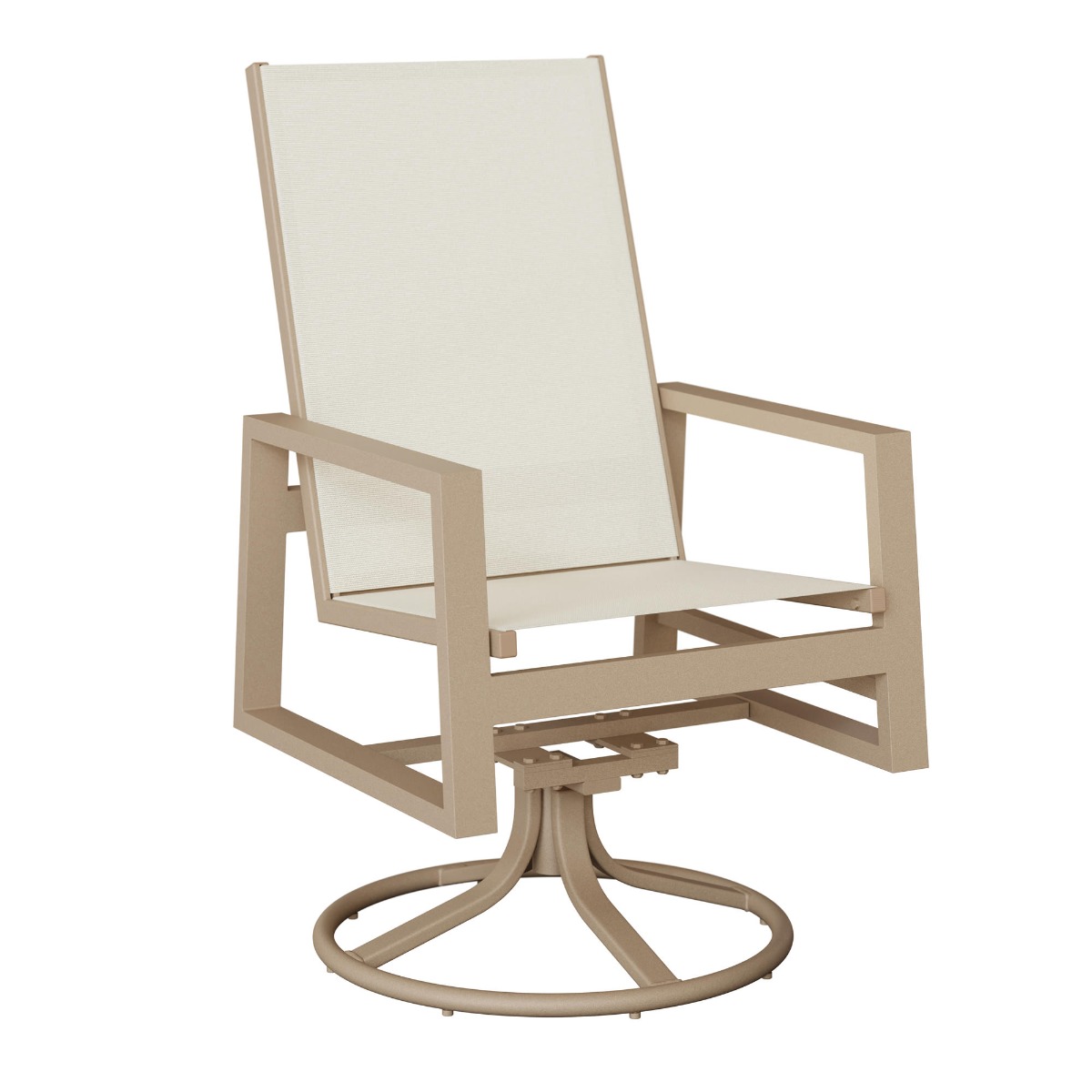 Berlin Gardens Vida High-Back Sling Swivel Rocker Dining Chair